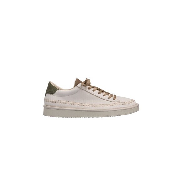 Panchic Mens White Lace-Up Sneakers With Minimalist Aesthetic - NWT